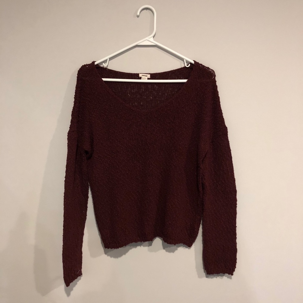 Burgundy Light Sweater